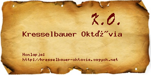 Kresselbauer Oktávia névjegykártya